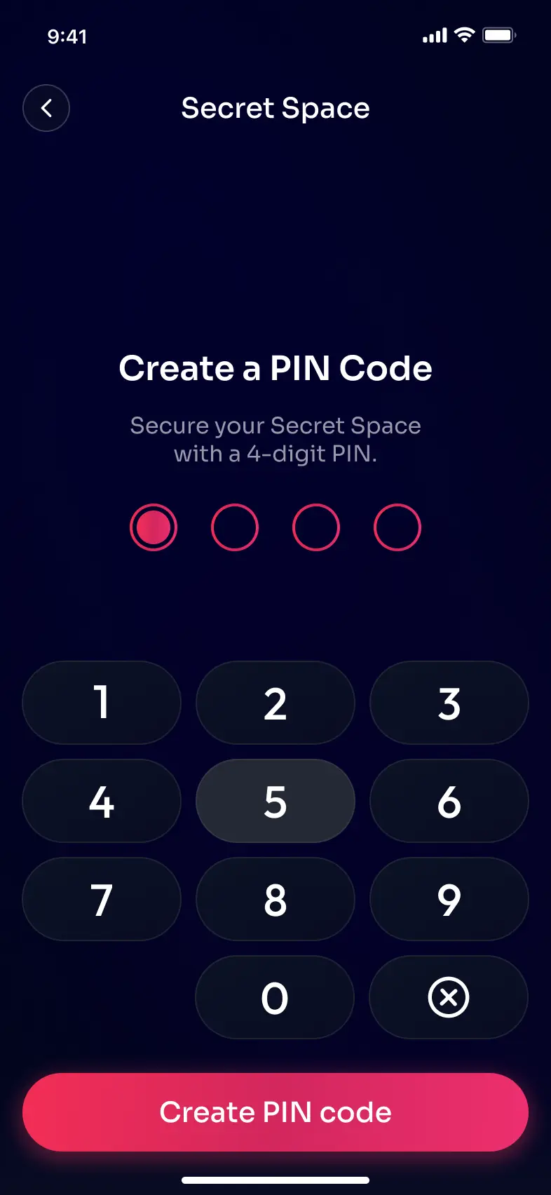 Secret Space PIN